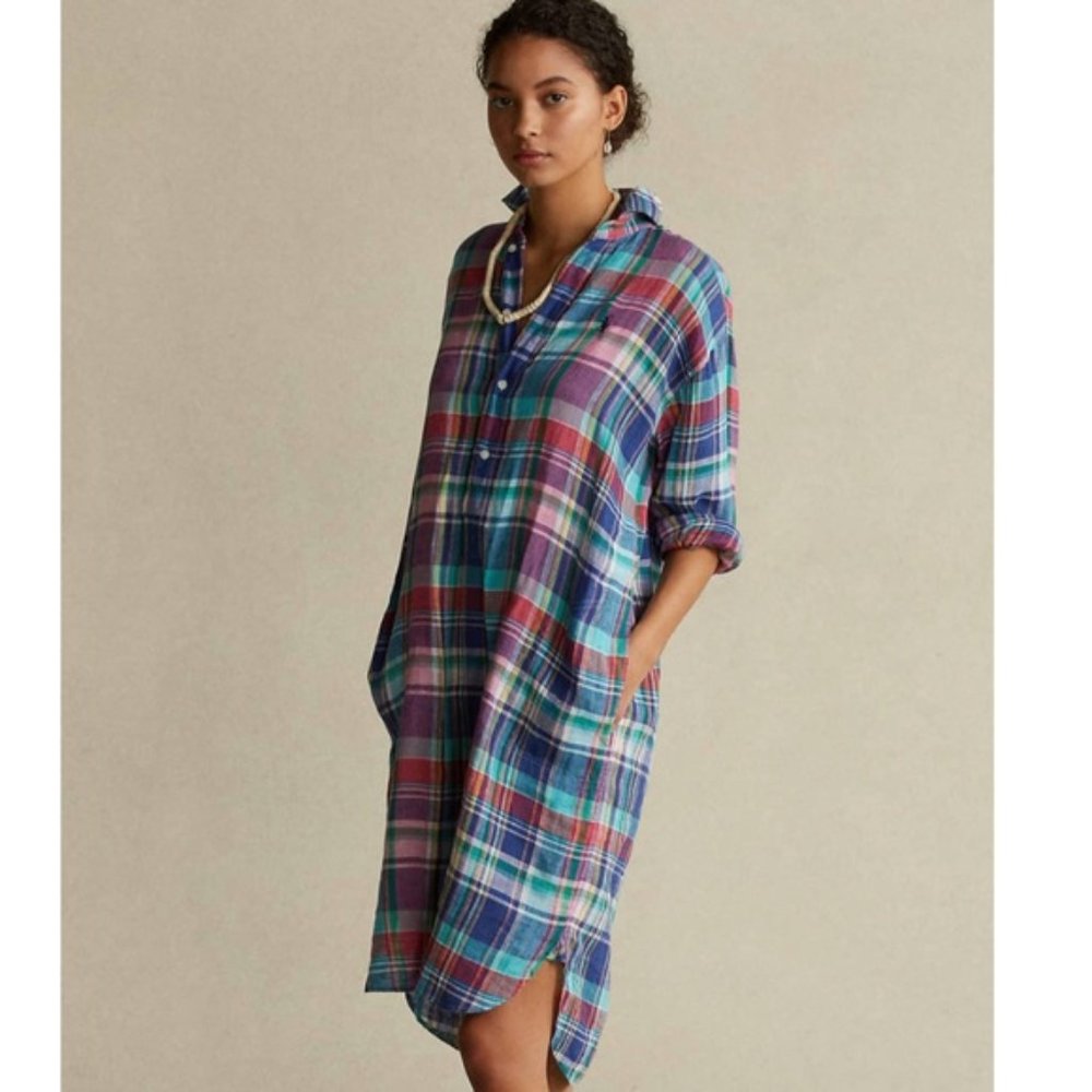 Ralph Lauren Linen Madras shirt Dress